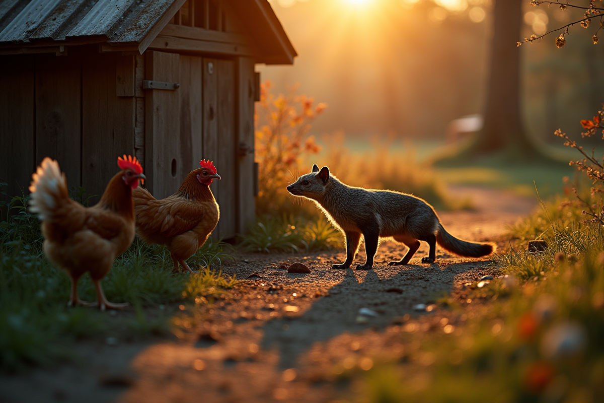 fouine poule