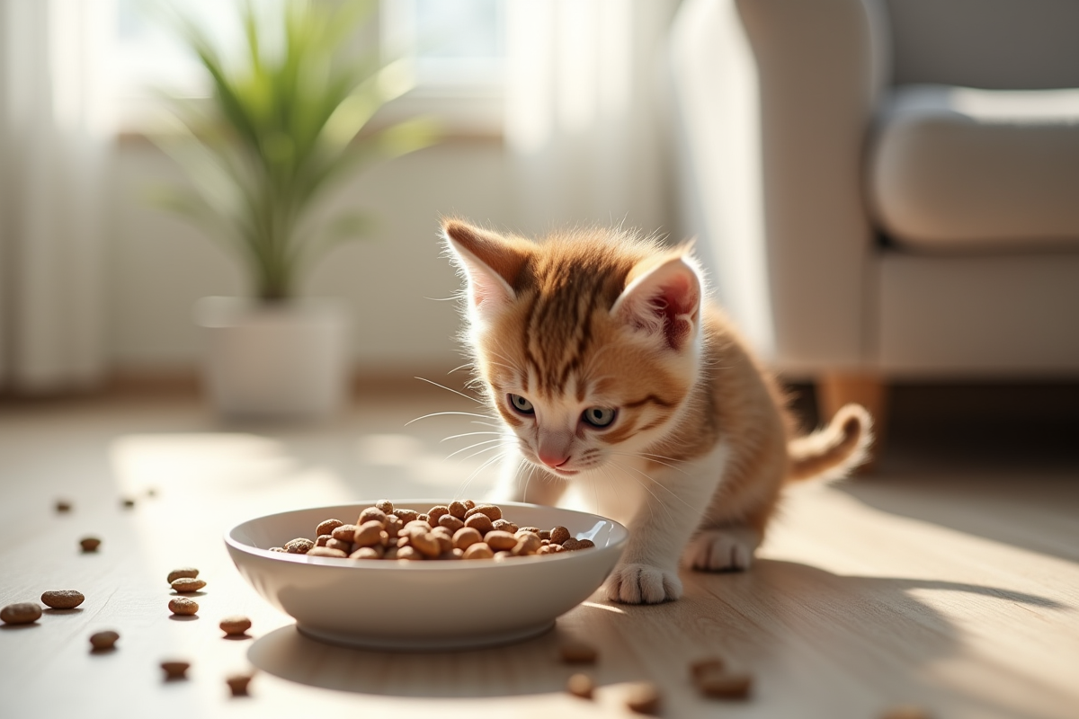 chaton nourriture